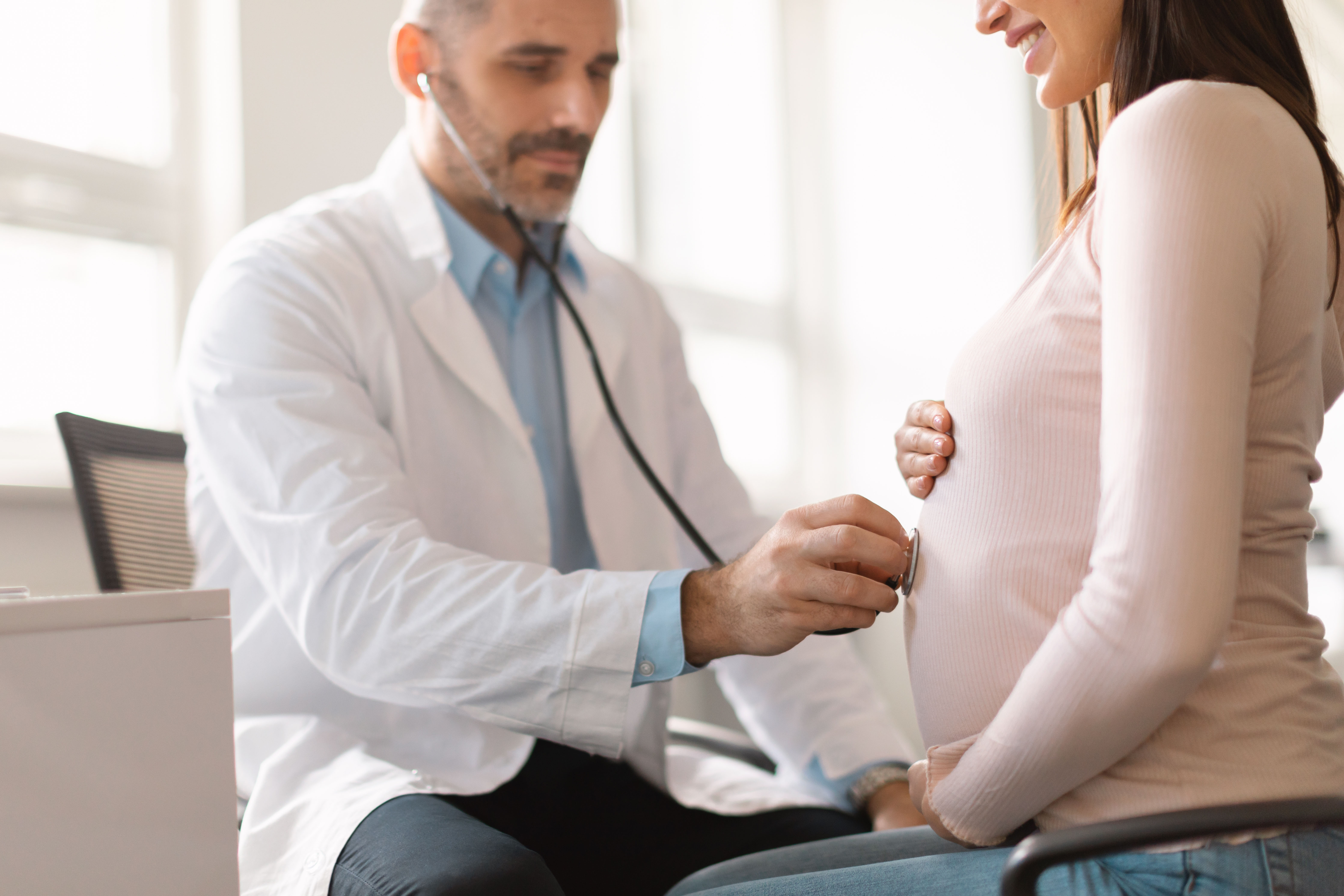 Medical examination of pregnant woman in Bali