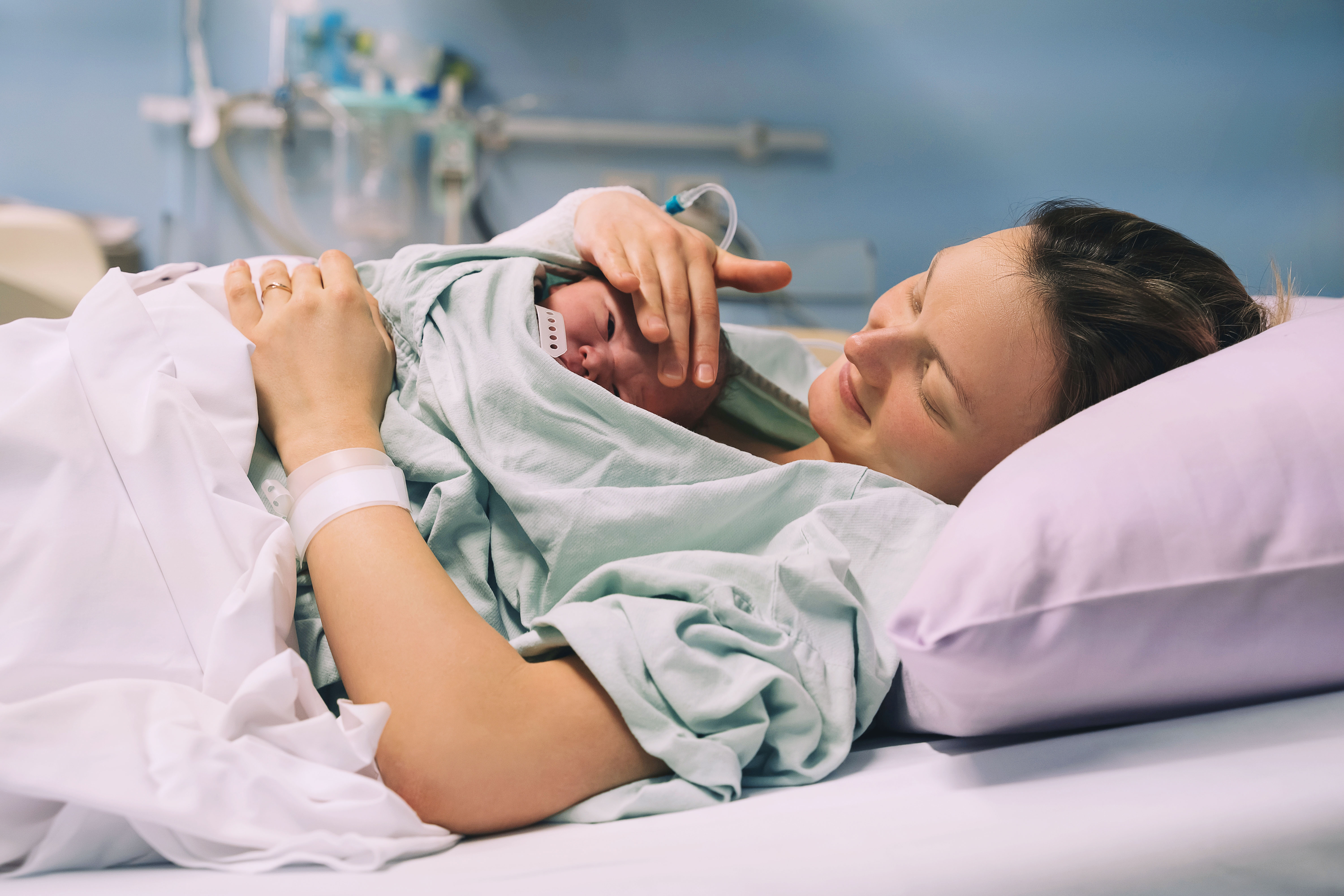 Born baby in clinic in Bali